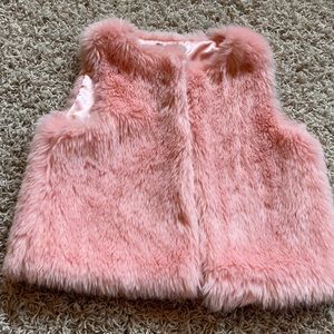 pink furry vest- cynthia rowley